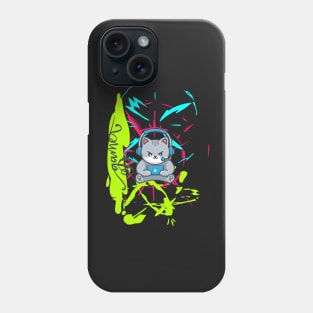 Colorful Cat Gamer Phone Case