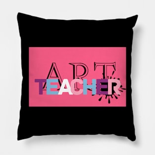 Art teacher in pink background Pillow