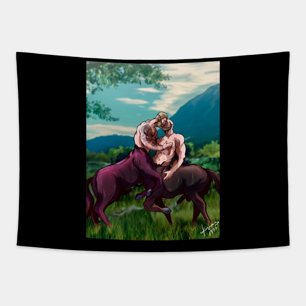 Centaur daddies Tapestry by Tattooeddandyyy70