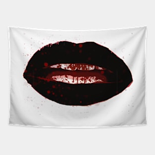 blood Lips bywhacky Tapestry