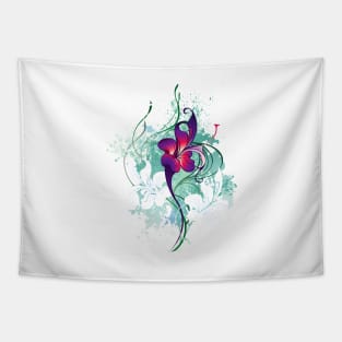 Purple flower ( Abstract flower ) Tapestry