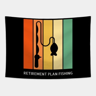 Retirement Plan Fishing Funny Fishing Tapestry