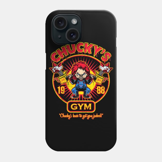 Chucky's Gym - Blood Red Phone Case by Punksthetic