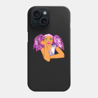 Magical rainbow haired girl Phone Case