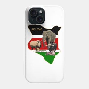 BigFive on safari in Kenya / Africa Phone Case