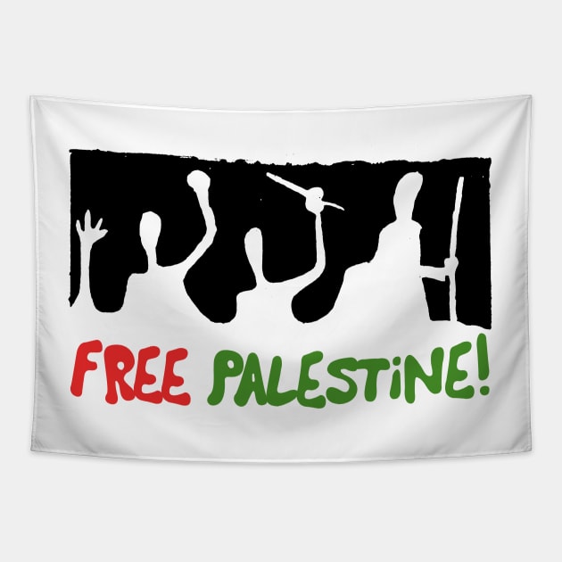 Free Palestine /// Retro Style Design Tapestry by DankFutura