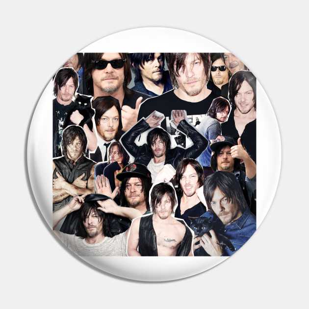 Norman Reedus Collage Pin by lunalovebad