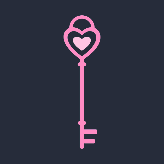 Pastel Pink Heart Key by XOOXOO