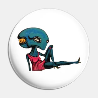 Casual Alien Pin