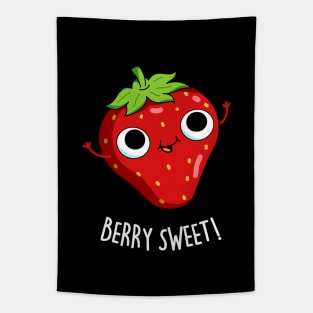 Berry Sweet Cute Strawberry Pun Tapestry