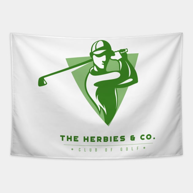 The Herbies golf club Tapestry by Whatastory