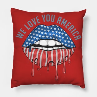 We Love You America Pillow