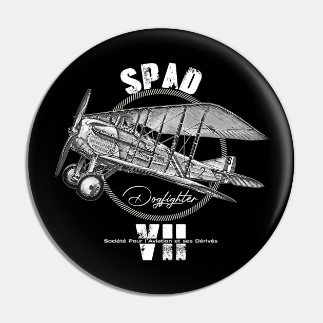 Spad VII French World War I Warplane Pin by aeroloversclothing