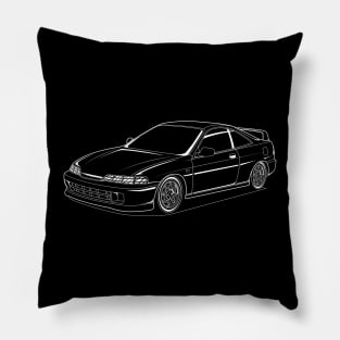 Jdm integra white line Pillow