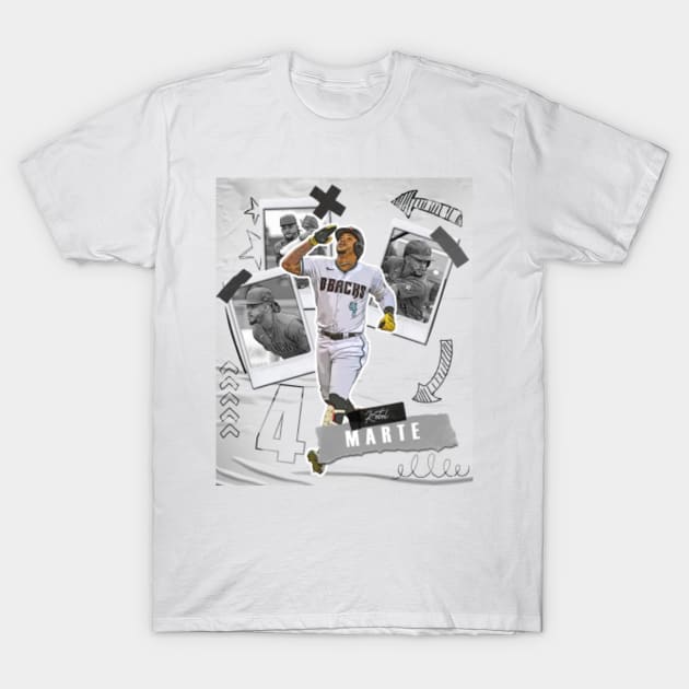 Ketel Marte Baseball Paper Poster Diamondbacks 2 Long Sleeve T-Shirt