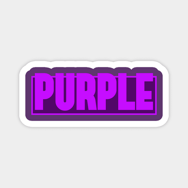 Purple. Simple minimalistic "Purple Color". Magnet by A -not so store- Store