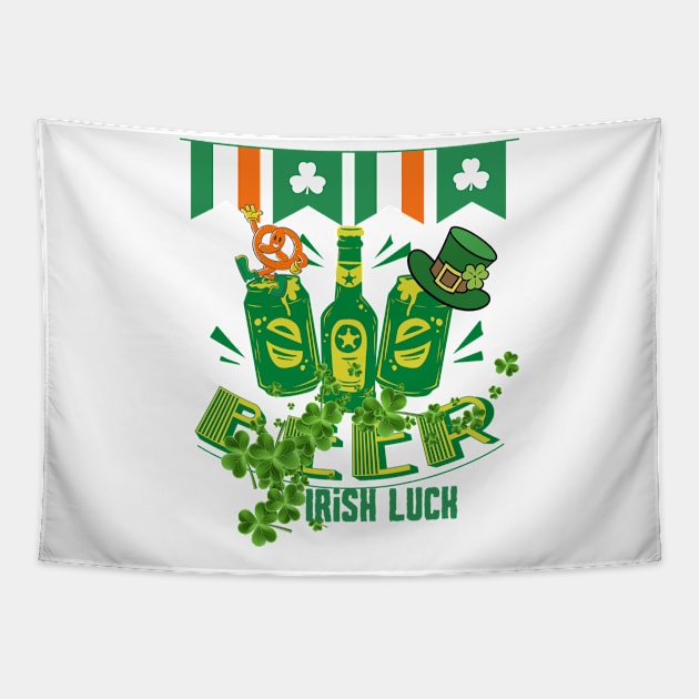 Irish luck beer Tapestry by Beyond TShirt