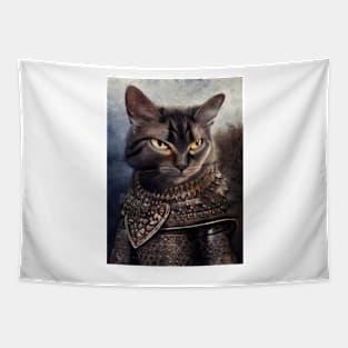 Armored knight cat: Burglar Tapestry