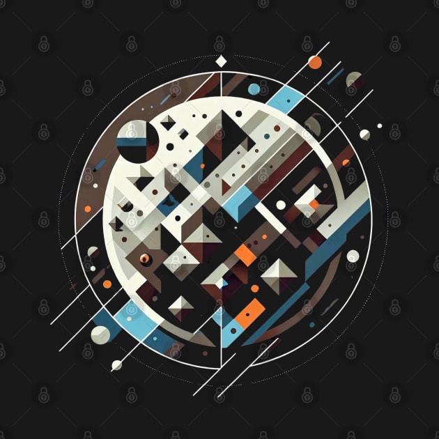 Orbital Odyssey | Geometric Mercury Mission Tee by Graphic Wonders Emporium