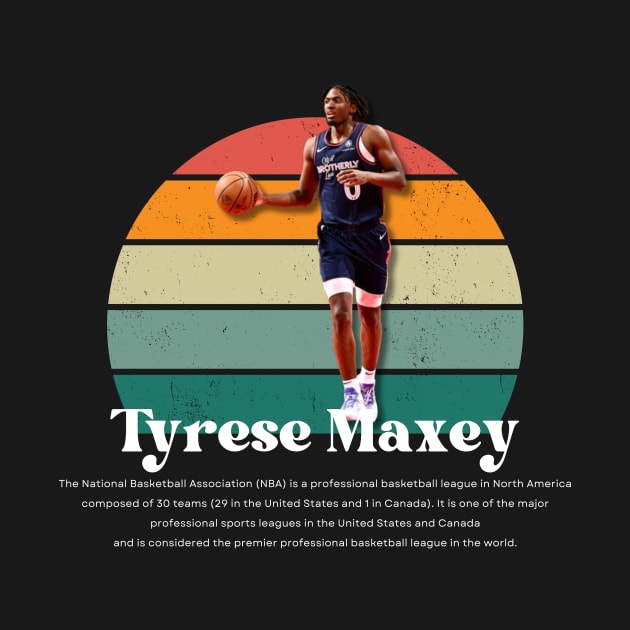 Tyrese Maxey Vintage V1 by Gojes Art