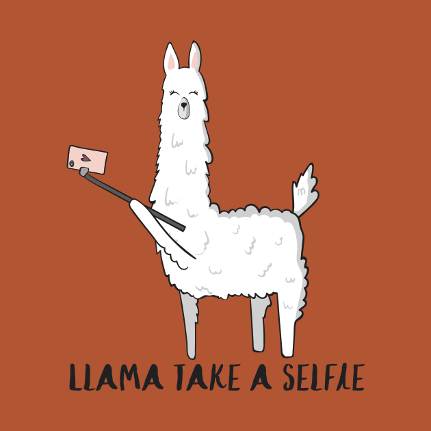 Llama Take A Selfie- Funny Llama Gifts by Dreamy Panda Designs
