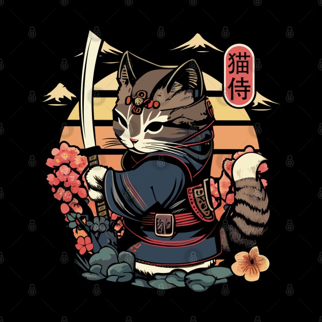 Samurai Cat Tattoo, Kawaii Ninja Cat by Apocatnipse Meow