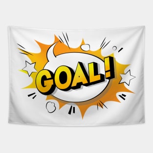 Goal Celebration Comic Style Expression Tapestry