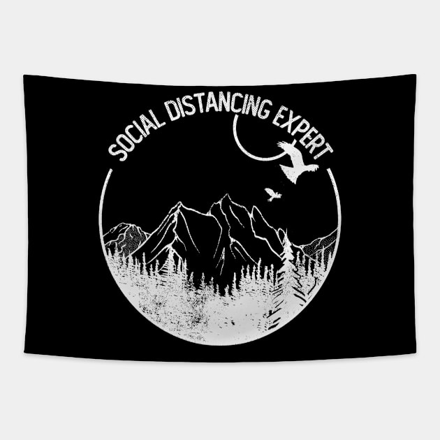 SOCIAL DISTANCING EXPERT HIKING MOUNTAINS Tapestry by SamaraIvory