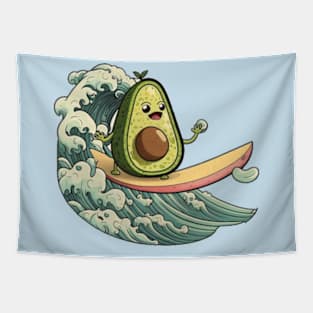 Surfing Avocado Tapestry