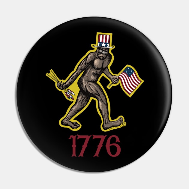 1776 Bigfoot Pin by Art from the Blue Room