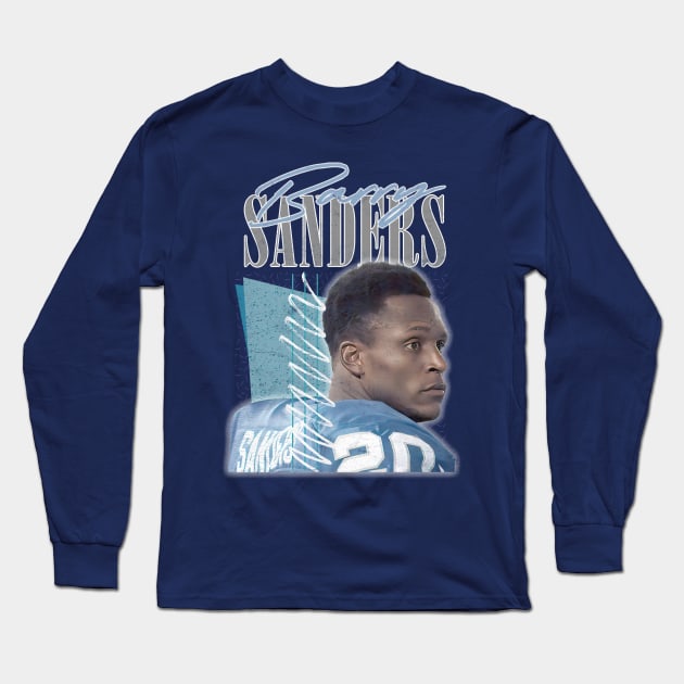 DankFutura Barry Sanders | Retro Detroit Lions Running Back Design Long Sleeve T-Shirt