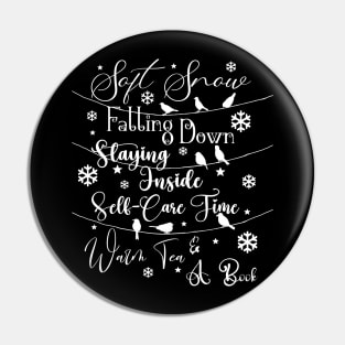 Soft Snow Poem Pin