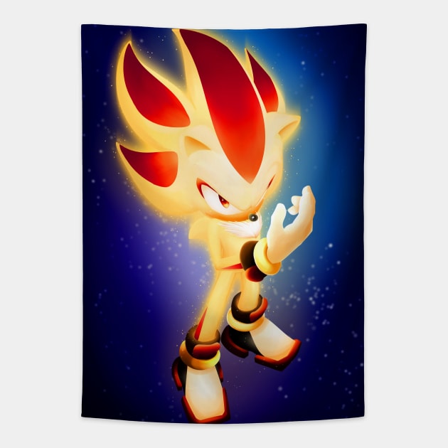 Super Shadow - Galaxy BG Tapestry by TheSonicProf