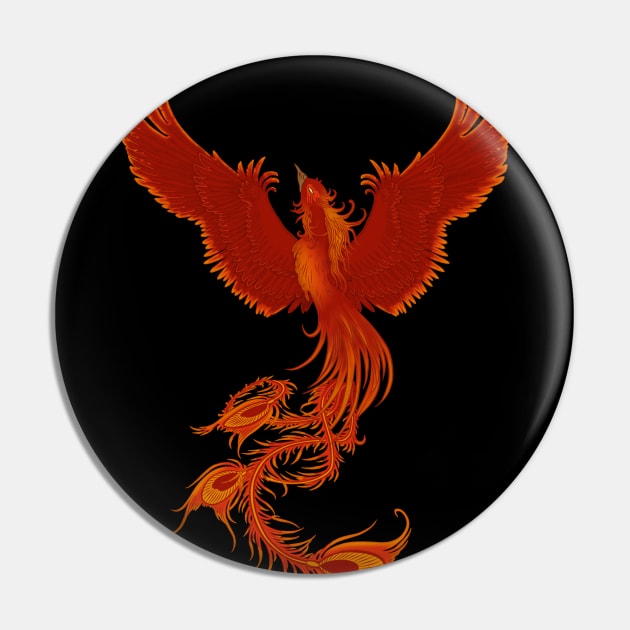 Phoenix bird Pin by PCMdesigner