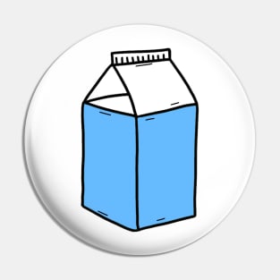 cute blue Milk carton Pin