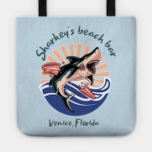 Sharkeys beach bar Tote