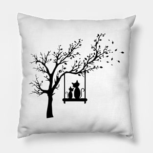 Cat Mom Tree Pillow