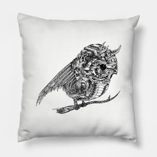 Mechanical Owl | Line Art Pillow