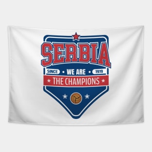 Serbia Football Superstar Badge Tapestry