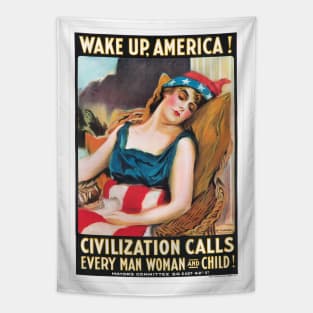 Wake Up, America! Poster Tapestry