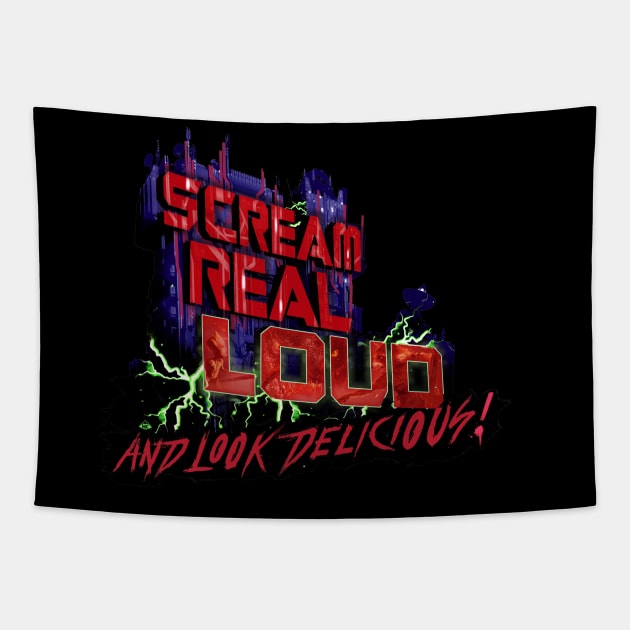 Monsters After Dark - Scream Real Loud! Tapestry by SkprNck