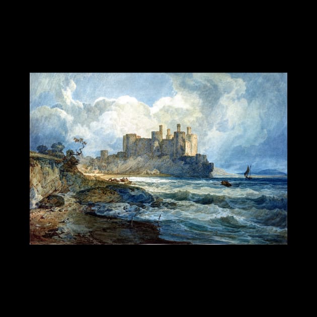 Conway Castle Wales 1798, Joseph Mallord William Turner by rocketshipretro