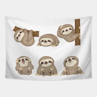 Sloth of various poses-T Tapestry