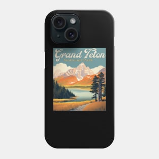 Wyoming Vintage Grand Teton National Park Phone Case