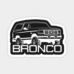 1992-1996 Ford Bronco, w/tires and logo, white print. Magnet