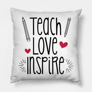 Teacher Gift Teach Love Inspire Back To School Pillow