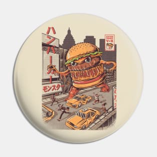 BurgerZilla - Burger Attack Pin