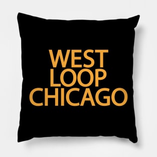 West Loop Chicago - Minimal Logo Design - Chicago Neighborhood Series Pillow