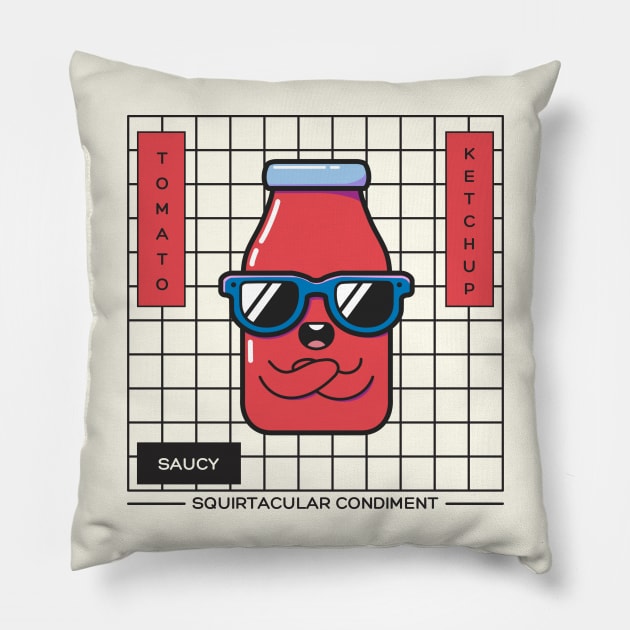 Tomato Ketchup — The Squirtacular Condiment Pillow by lufiassaiful