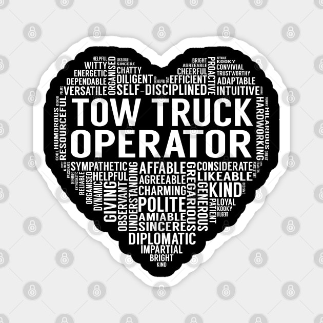 Tow Truck Operator Heart Magnet by LotusTee